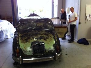 verbrande Jaguar Mk II
