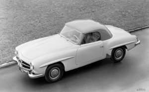 De 190 SL kon ook met een hardtop geleverd worden. Het door Catawiki geveilde exemplaar beschikt over een aluminium hardtop. Afbeelding: Daimler Benz AG