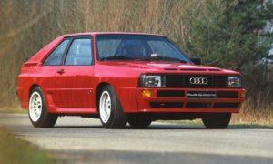 Eén van de modellen waar een vijfcilinder motor van Audi zijn weg in vond: de Sport Quattro. Afbeelding: Audi