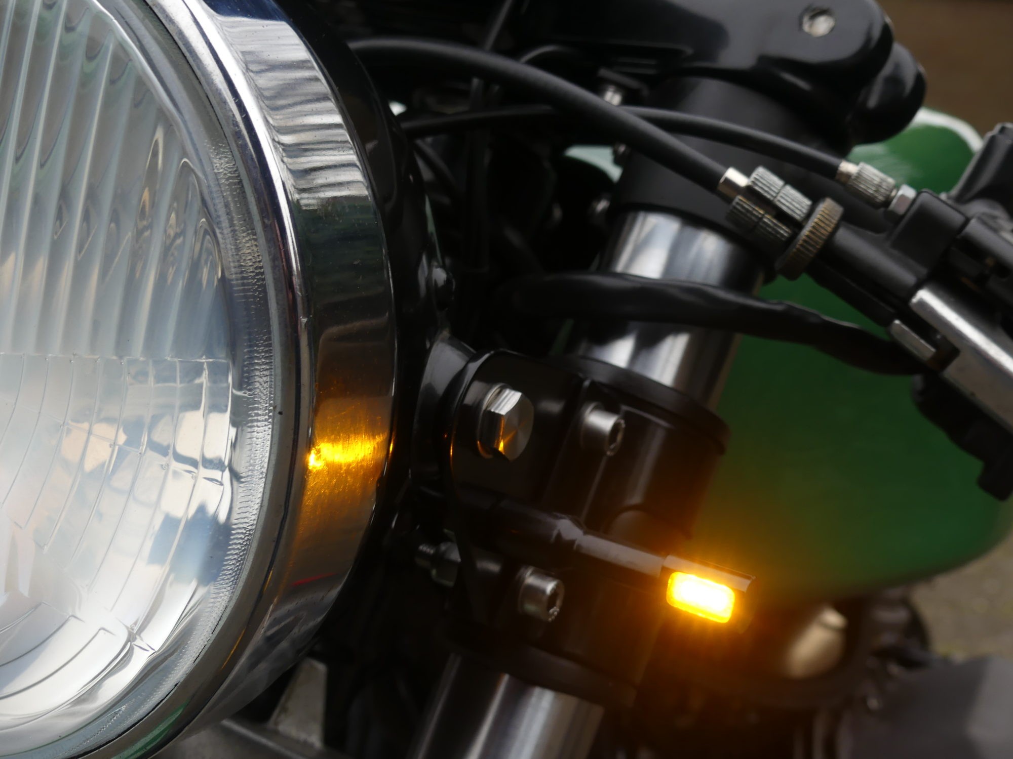 Moto Guzzi zelfbouw knipperlicht