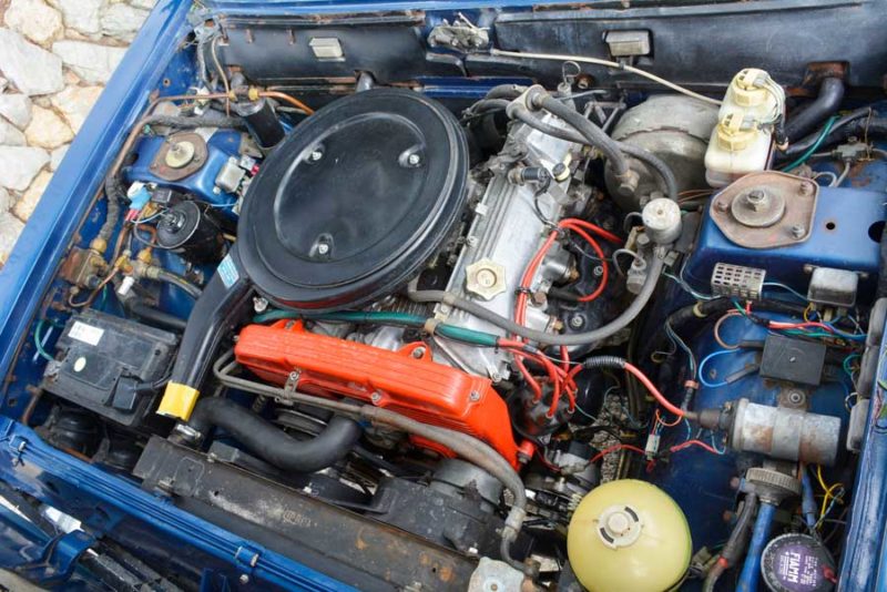 Fiat 130 motorruimte