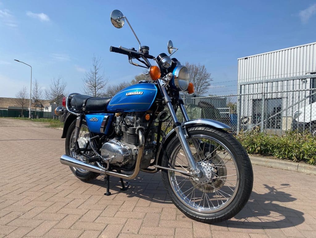 Heel klassiek: kawasaki kz400 uit 1976