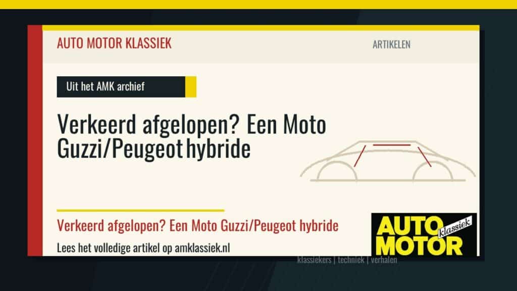 Verkeerd afgelopen? Een Moto Guzzi/Peugeot hybride - Auto Motor Klassiek
