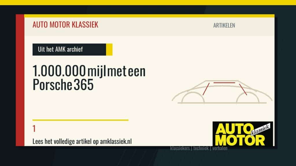 1.000.000 mijl met een Porsche 365 - Auto Motor Klassiek