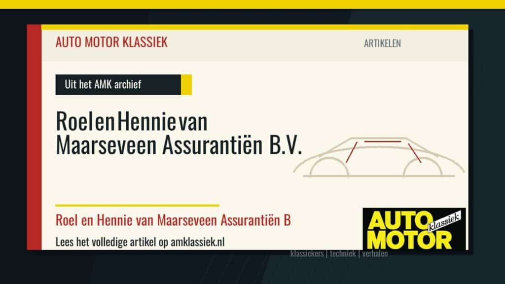 Roel en Hennie van Maarseveen Assurantiën B.V. - Auto Motor Klassiek