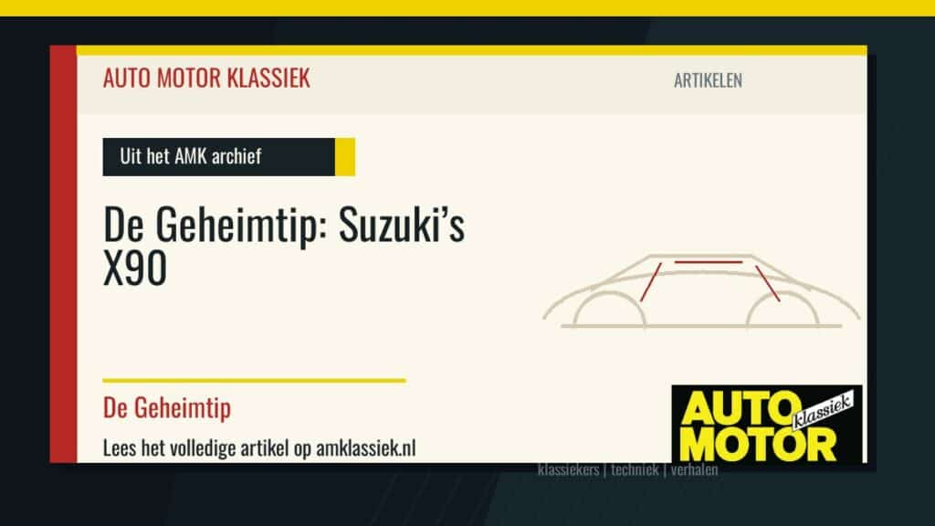 De Geheimtip: Suzuki’s X90 - Auto Motor Klassiek