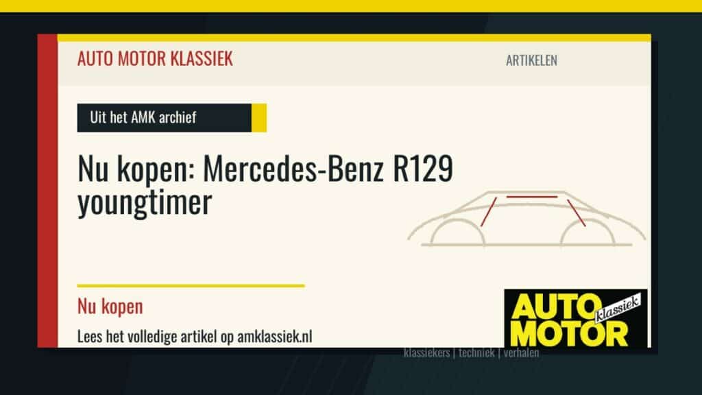 Nu kopen: Mercedes-Benz R129 youngtimer - Auto Motor Klassiek